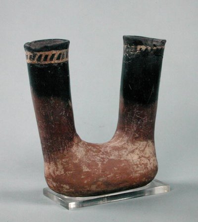 Black Topped Red-Ware Pot from Badari by Predynastic Period Egyptian